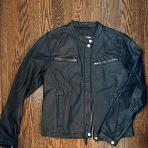 Abercrombie & Fitch Classic Black Leather Jacket